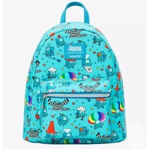 Loungefly Adventure Time BMO Poses Mini Backpack AOP New With Tags!